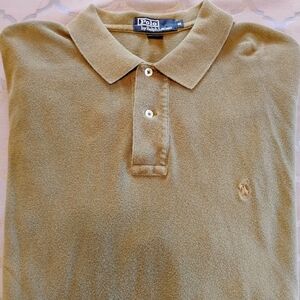 Polo Ralph Lauren Moss Green / Brown XL Men's Long Sleeve Polo Shirt